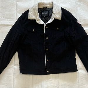 (NWT) Guess Men’s Corduroy Bomber Jacket w/ Sherpa Collar